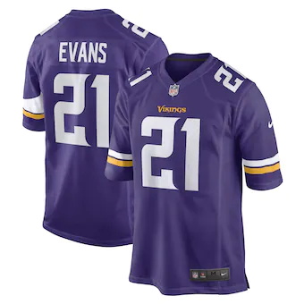 mens nike akayleb evans purple minnesota vikings game playe